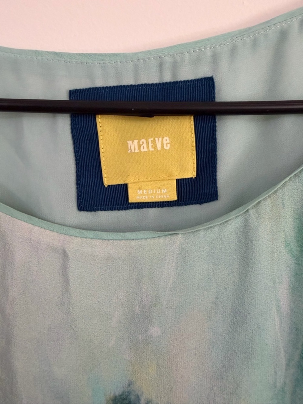 Anthropologie Maeve PAINTED SILK Watercolor Claire Desjardins Med Tunic Top Boho - Picture 4 of 8